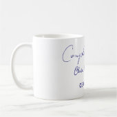 Mug nom de douche de couple date violet tendance simpl (Gauche)