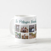 Mug Nom de famille 10 photo collage Joyeux Noël (Devant gauche)