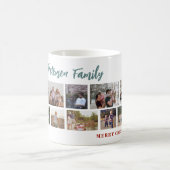 Mug Nom de famille 10 photo collage Joyeux Noël (Centre)