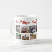 Mug Nom de famille 10 photo collage Joyeux Noël (Devant gauche)