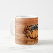 Mug Nom de famille automne citrouille (Devant gauche)