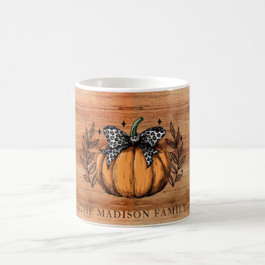 Mug Nom de famille automne citrouille (Centre)