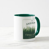 Mug Nom de famille Cabine Emplacement Pine Tree Forest (Devant droit)
