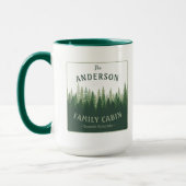 Mug Nom de famille Cabine Emplacement Pine Tree Forest (Gauche)