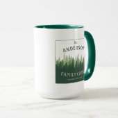 Mug Nom de famille Cabine Emplacement Pine Tree Forest (Devant droit)