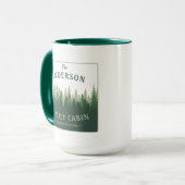 Mug Nom de famille Cabine Emplacement Pine Tree Forest (Devant gauche)