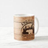 Mug Nom de famille Cabine en bois Personnalisé Rustiqu (Devant droit)