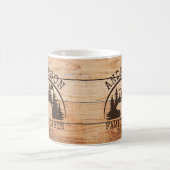 Mug Nom de famille Cabine en bois Personnalisé Rustiqu (Centre)