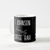 Mug Nom de famille Café noir et blanc (Devant gauche)