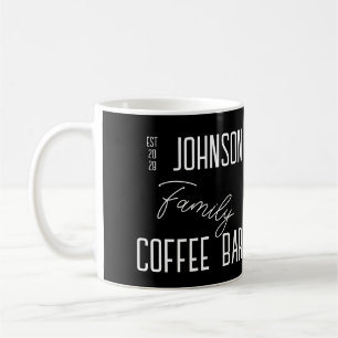 Mug Nom de famille Café noir et blanc