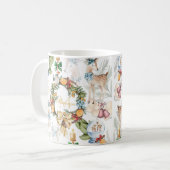 Mug Nom de famille de Noël de l'aquarelle (Devant gauche)