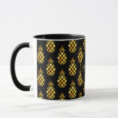 Mug Nom de famille des ananas en or noir (Gauche)