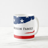 Mug Nom de famille du drapeau américain (Devant droit)