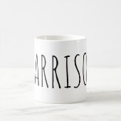 Mug Nom de famille, effet marqueur noir et blanc (Centre)