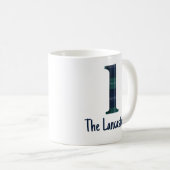 Mug Nom de famille et lettre minuscule plaid l initial (Devant droit)