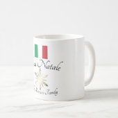Mug Nom de famille italien Buon Natale Drapeau et floc (Devant droit)