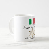 Mug Nom de famille italien Buon Natale Drapeau et floc (Devant gauche)