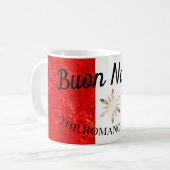 Mug Nom de famille italien Buon Natale Drapeau Noël (Devant gauche)