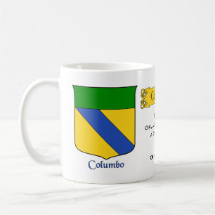 Mug Nom de famille italien Columbo Bouclier héraldique
