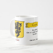 Mug Nom de famille italien Conti Heraldic Shield et Bl (Devant gauche)