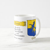 Mug Nom de famille italien Greco Heraldic Shield et Bl (Devant droit)