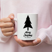 Mug Nom de famille Joyeux Noël noir blanc