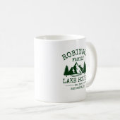 Mug Nom de famille Lake House Forest Green Trees (Devant droit)