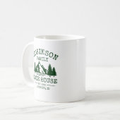 Mug Nom de famille Lake House Forest Green Trees (Devant gauche)