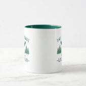 Mug Nom de famille Lake House Oars rustiques Pine Tree (Centre)