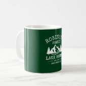 Mug Nom de famille Lake House Trees Forest Green (Devant gauche)