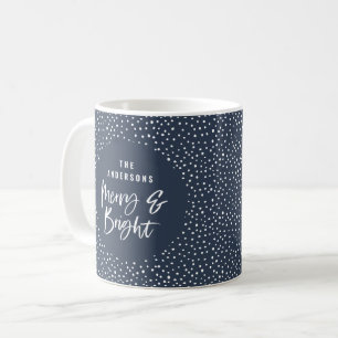 Mug Nom de famille Merry & Bright personnalisé