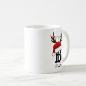 Mug Nom de famille monogramme Noël du Père Noël (Devant droit)