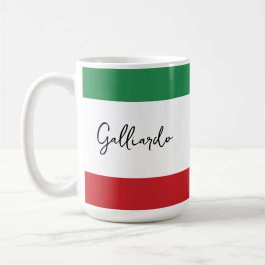 Mug Nom de famille personnalisé italien (Gauche)