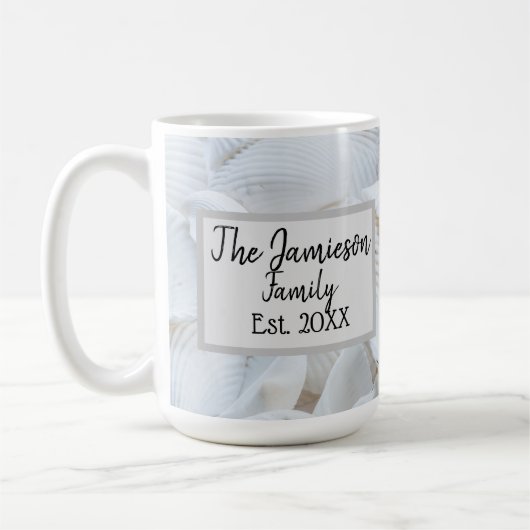 Mug Nom de famille personnalisé Sea Shell (Gauche)