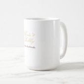 Mug Nom de fête de bachelorette Boots & Bubble jaune o (Devant droit)