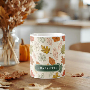 Mug Nom de feuille d'automne personnalisé Cadeau
