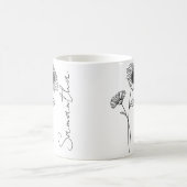 Mug Nom de fleur d'astér en écriture élégante de septe (Centre)