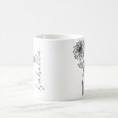 Mug Nom de fleur de naissance de novembre élégant et s (Centre)