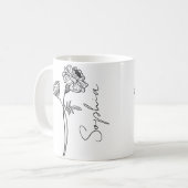 Mug Nom de fleur de naissance d'octobre au marigold en (Devant gauche)