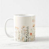 Mug Nom de fleur sauvage rose Professeur Appréciation (Gauche)