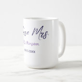 Mug nom de future Mme mariée fête de mariage violet da (Devant droit)