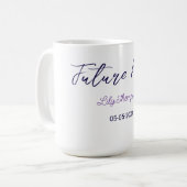 Mug nom de future Mme mariée fête de mariage violet da (Devant gauche)