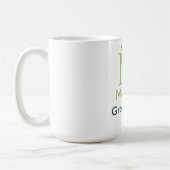 Mug nom de garçon d'honneur vert lettre date pastel ma (Gauche)