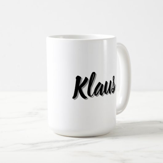 Mug Nom de Klaus Mens, (Devant droit)