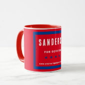 Mug Nom de la campagne électorale politique Bleu blanc (Devant gauche)