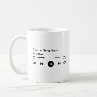 Mug Nom de la chanson personnalisée Titre et Joueur de