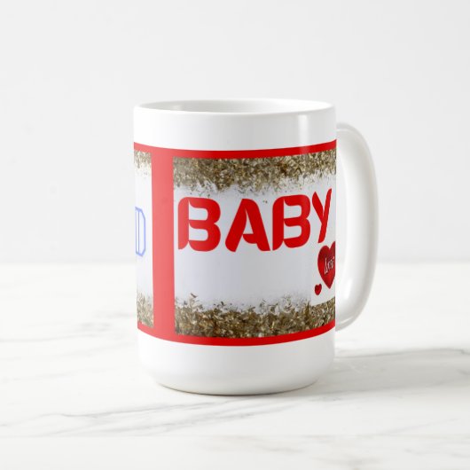 Mug Nom de la conception de la coupe par bébé (Devant droit)