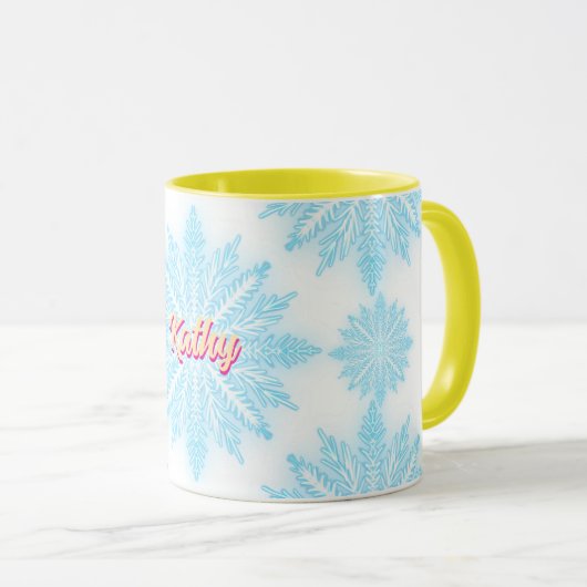 Mug Nom de la faille de neige Customisé (Devant droit)