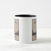Mug Nom de la famille Cabine Deer Pine Tree Forest Bur (Centre)