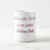 Mug nom de la fête de la future mariée maron date douc (Centre)